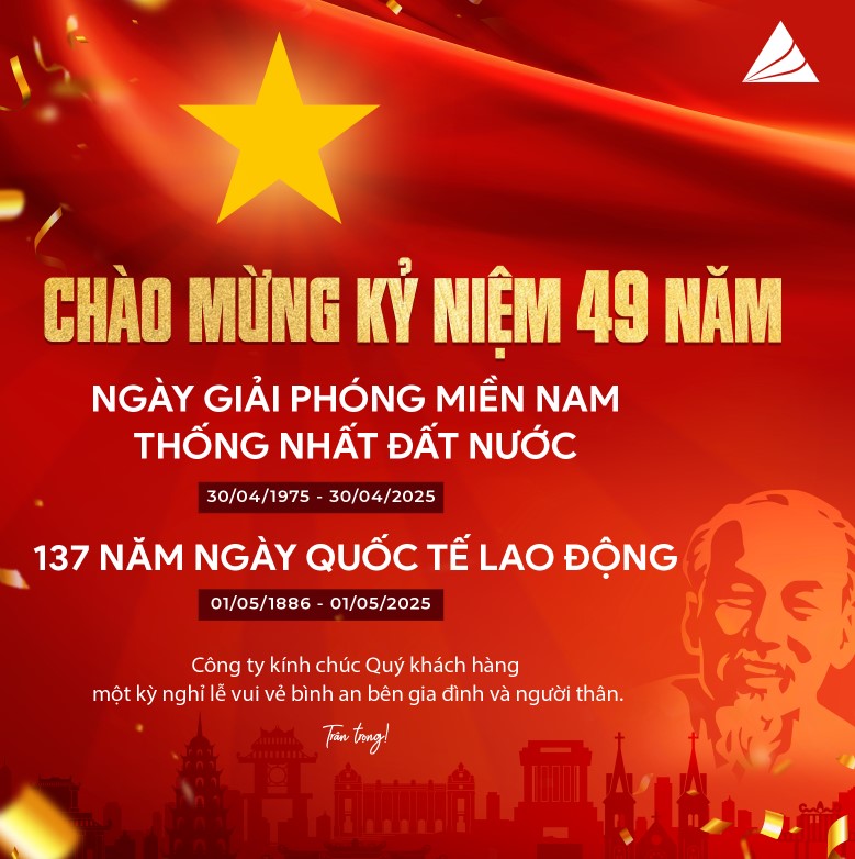 Celebration banner for Vietnam's Reunification Day and Workers' Day banner poster social media, poster chào mừng Ngày giải phóng